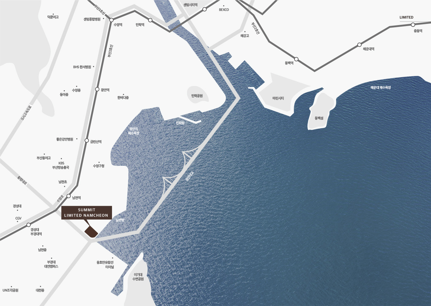 써밋리미티드 남천_입지안내